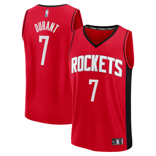 Houston Rockets Kevin Durant Fanatics Youth Fast Break Jersey - Icon Edition - Red Team Jersey Sports Fan Apparel