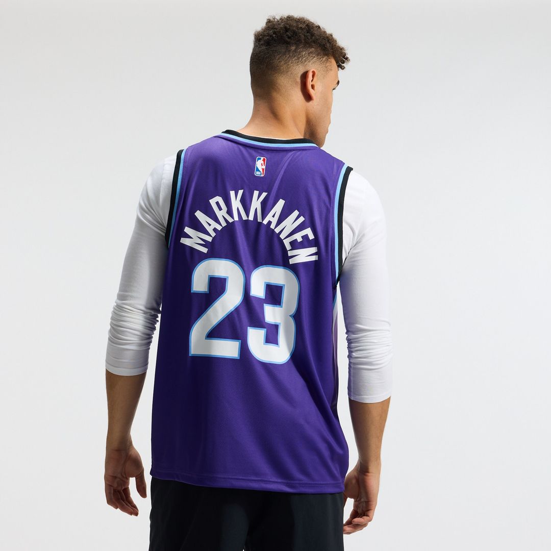 Utah Jazz Lauri Markkanen Fanatics Fast Break Replica Jersey - Icon Edition - Purple Team Jersey Sports Fan Apparel