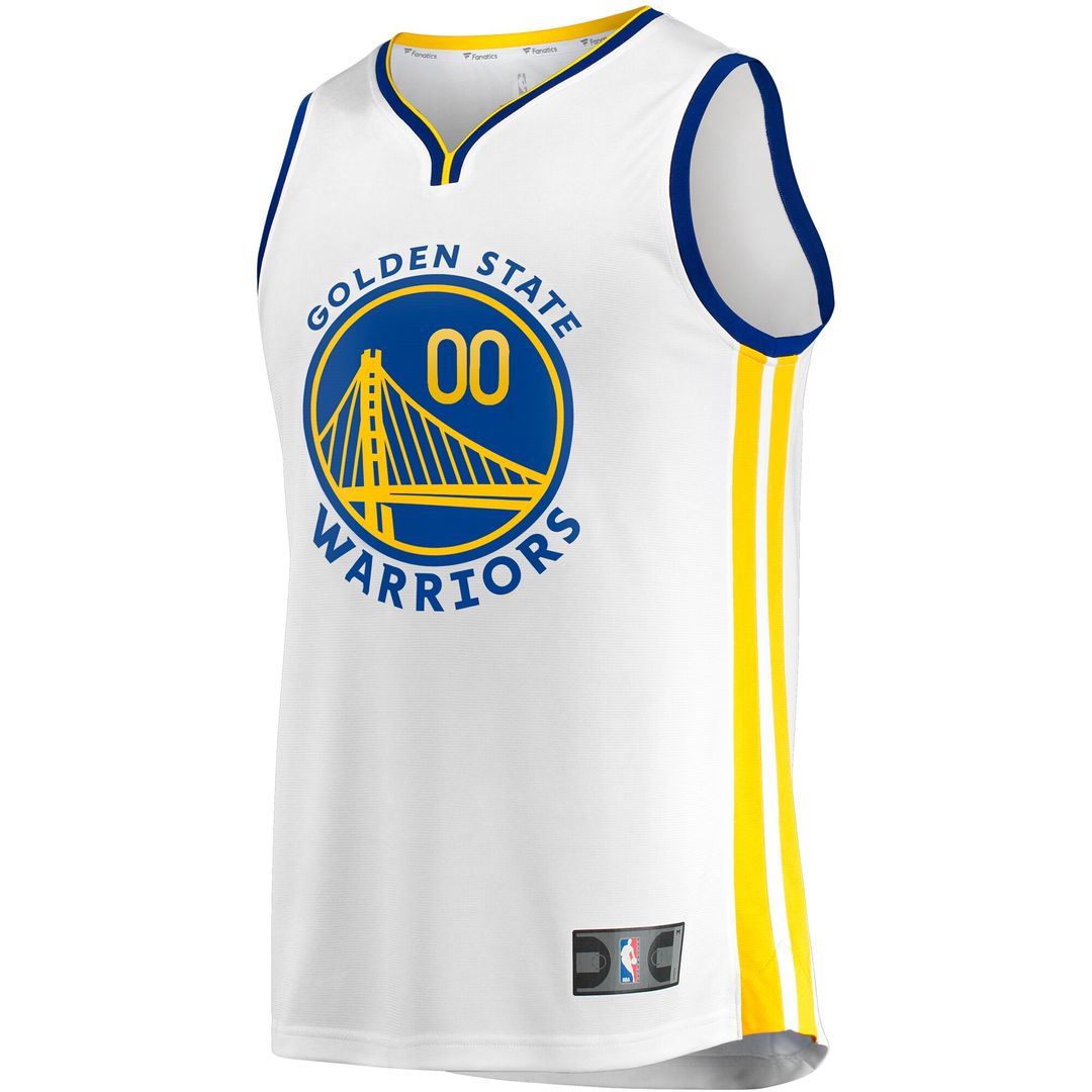 Golden State Warriors Fanatics Youth Fast Break Replica Custom Jersey - Association Edition - White Team Jersey Sports Fan Apparel