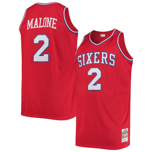 Philadelphia 76ers Moses Malone Mitchell & Ness 1982/83 Big & Tall Hardwood Classics Swingman Jersey - Red Team Jersey Sports Fan Apparel