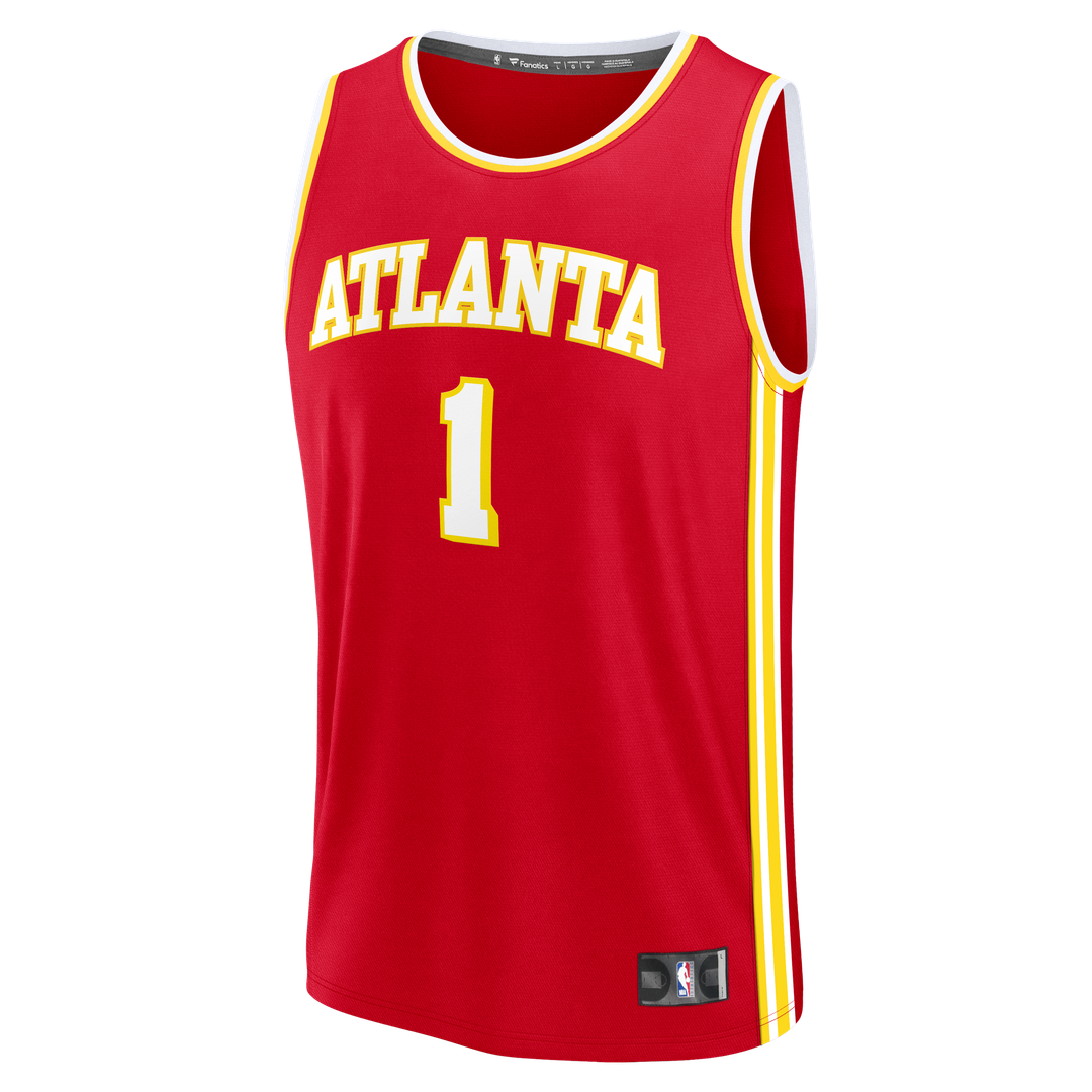 Atlanta Hawks Jalen Johnson Fanatics Youth Fast Break Jersey - Icon Edition - Red Team Jersey Sports Fan Apparel