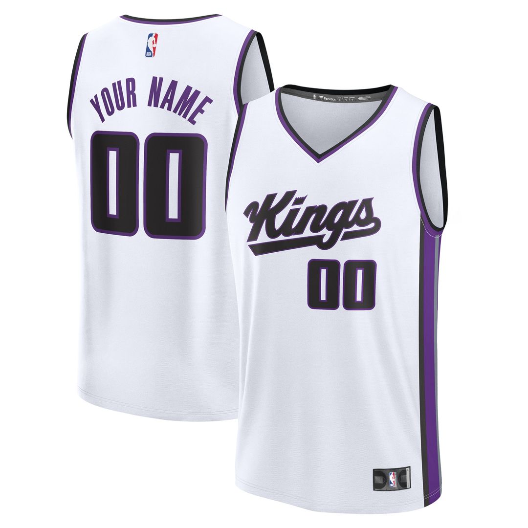 Sacramento Kings Fanatics Fast Break Custom Jersey - Icon Edition - Black Team Jersey Sports Fan Apparel