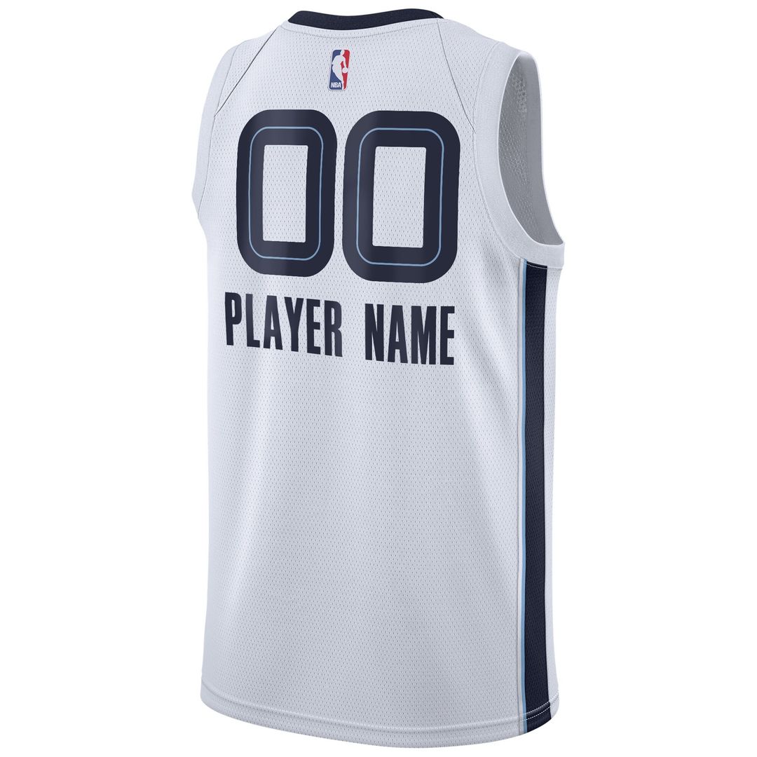 Memphis Grizzlies Nike 2020/21 Swingman Custom Jersey - Association Edition - White Team Jersey Sports Fan Apparel
