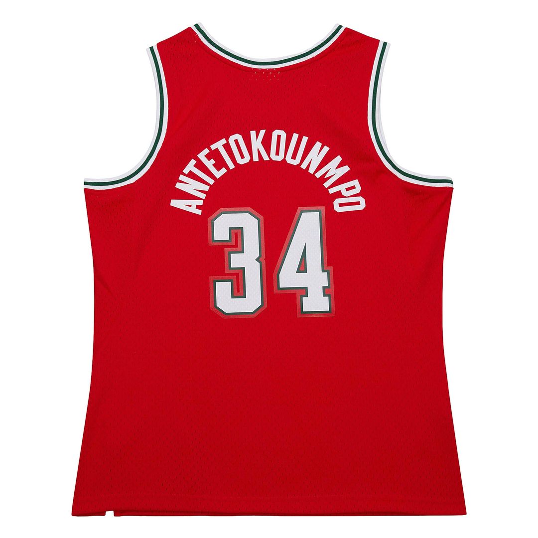 Milwaukee Bucks Giannis Antetokounmpo Mitchell & Ness 2013/14 Hardwood Classics Swingman Jersey - White Team Jersey Sports Fan Apparel