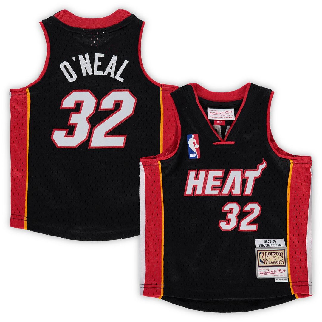 Miami Heat Shaquille O'Neal Mitchell & Ness Infant 2005/06 Hardwood Classics Retired Player Jersey - Black Team Jersey Sports Fan Apparel