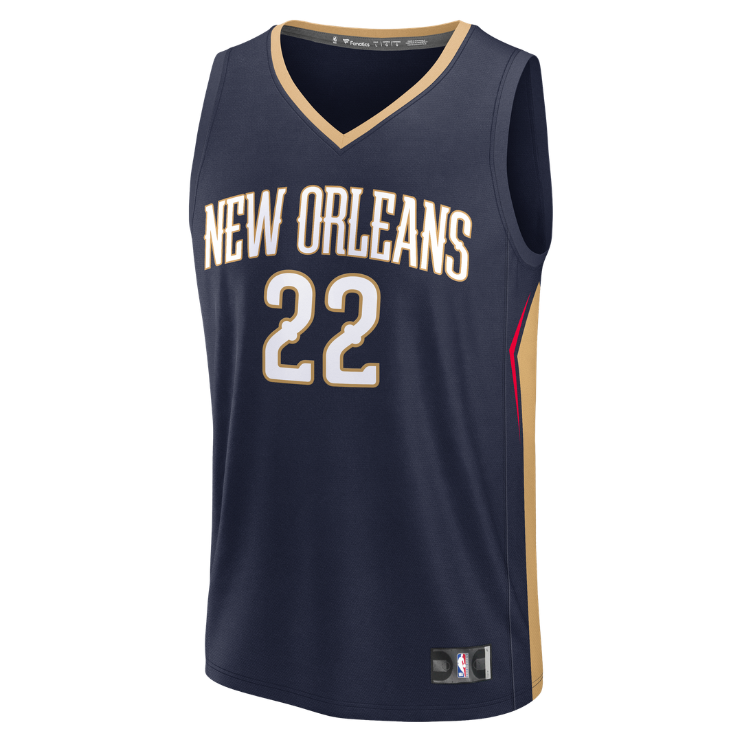 New Orleans Pelicans Derik Queen Fanatics Fast Break Replica Jersey - Icon Edition - Navy Team Jersey Sports Fan Apparel