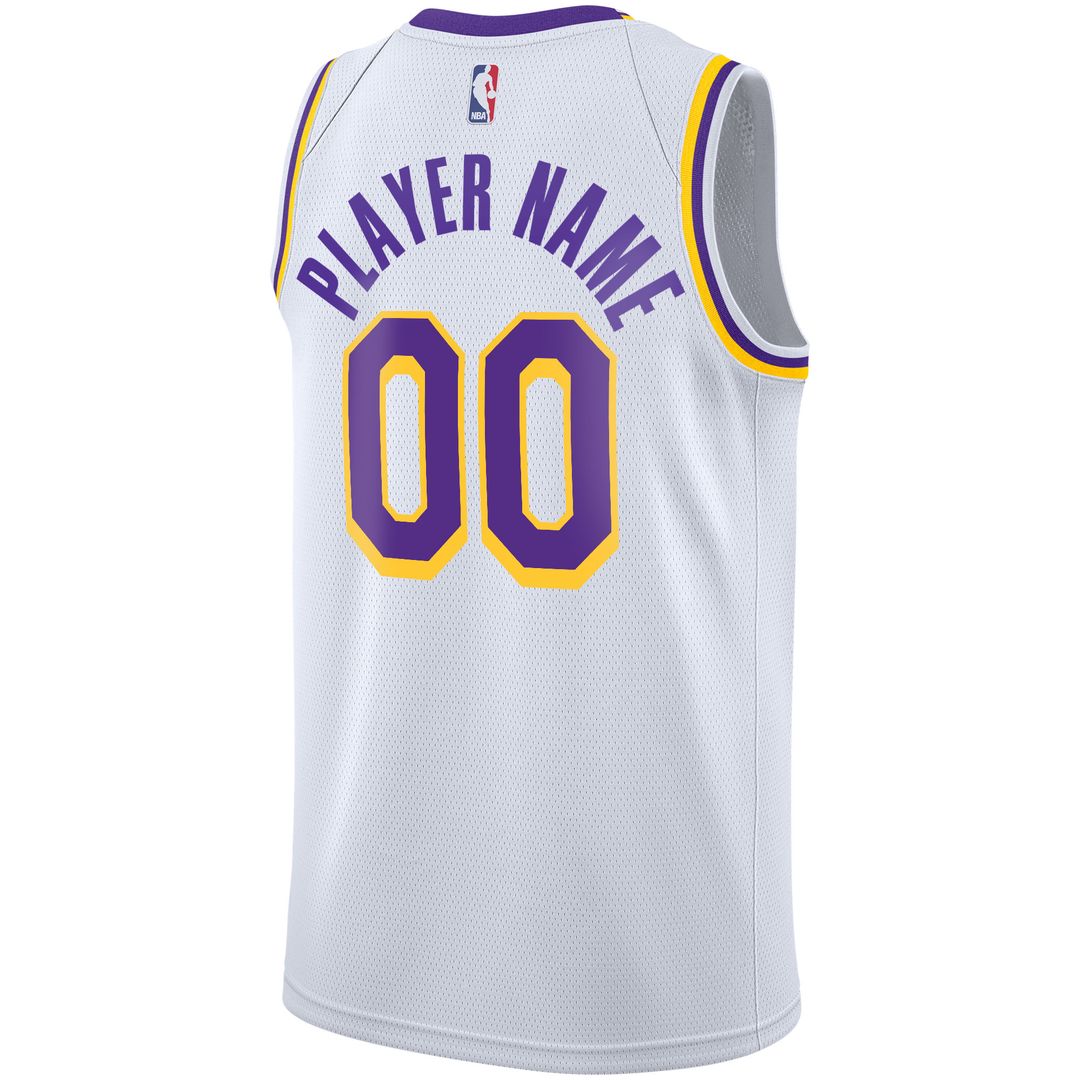 Los Angeles Lakers Nike 2020/21 Swingman Custom Jersey - Association Edition - White Team Jersey Sports Fan Apparel