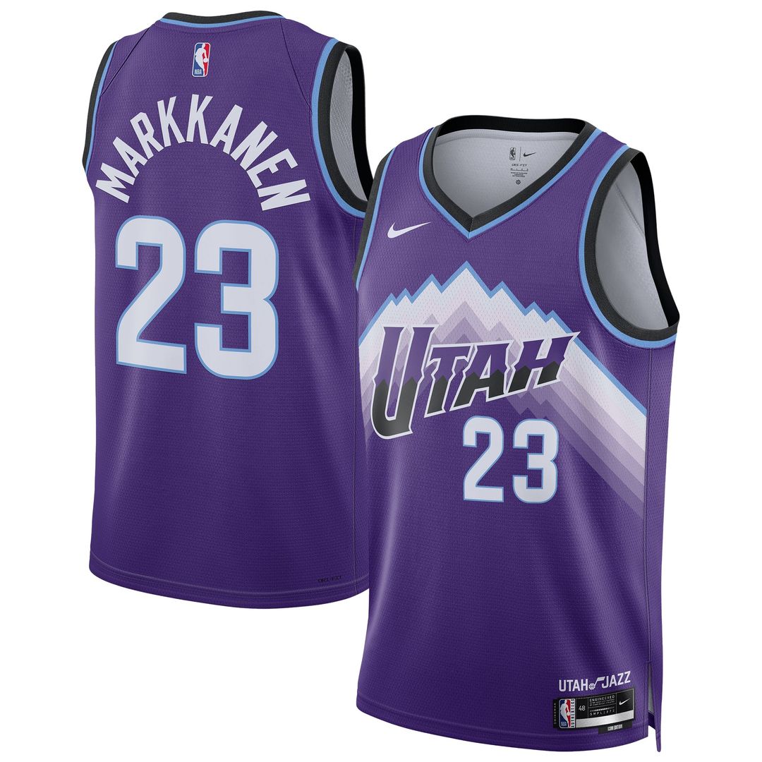 Utah Jazz Lauri Markkanen Nike Unisex Swingman Jersey - Icon Edition - Purple Team Jersey Sports Fan Apparel