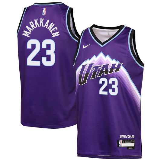 Utah Jazz Lauri Markkanen Nike Youth Icon Edition Swingman Jersey - Purple Team Jersey Sports Fan Apparel