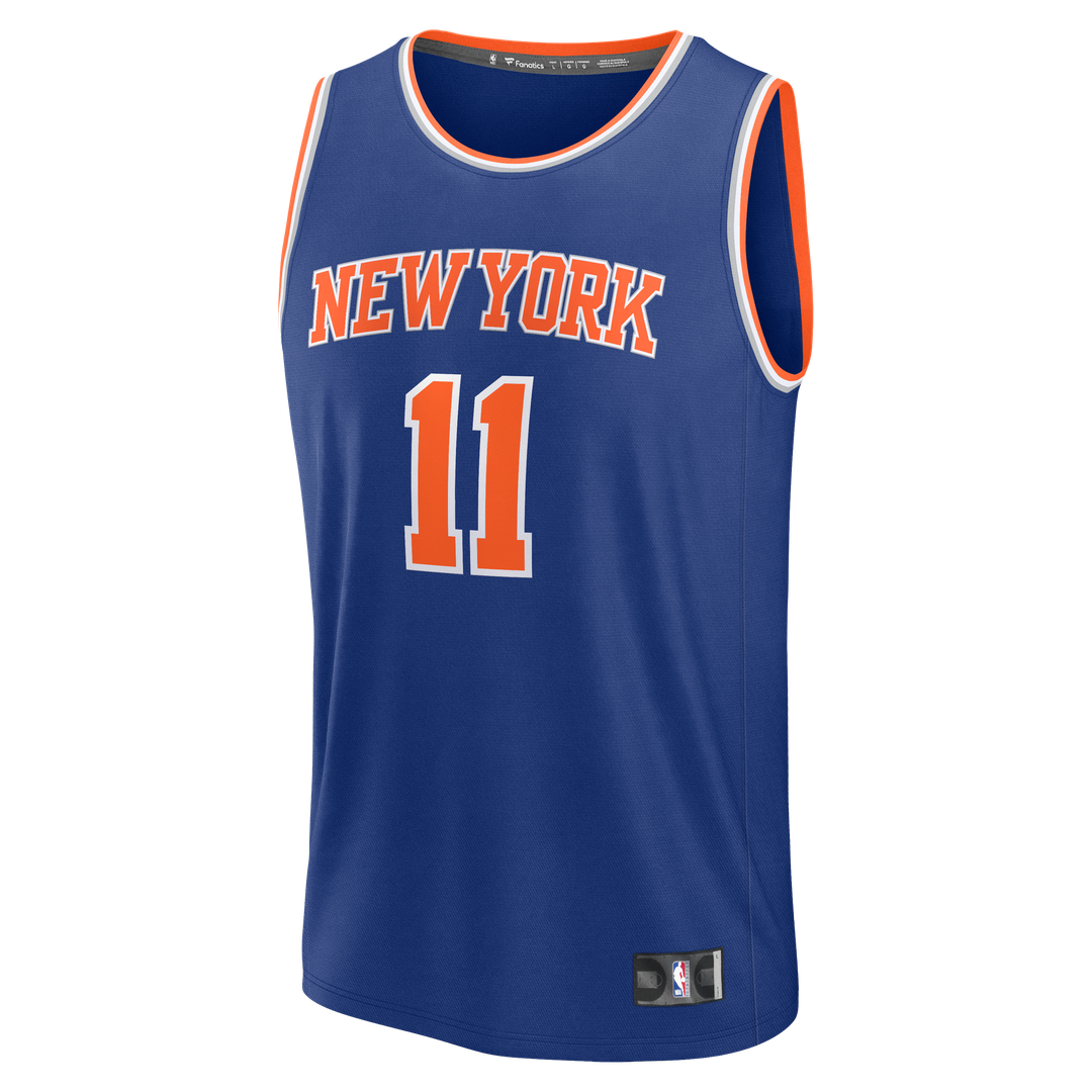 New York Knicks Jalen Brunson Fanatics Youth 2026 NBA Finals Patch Fast Break Jersey - Blue - Icon Edition Team Jersey Sports Fan Apparel