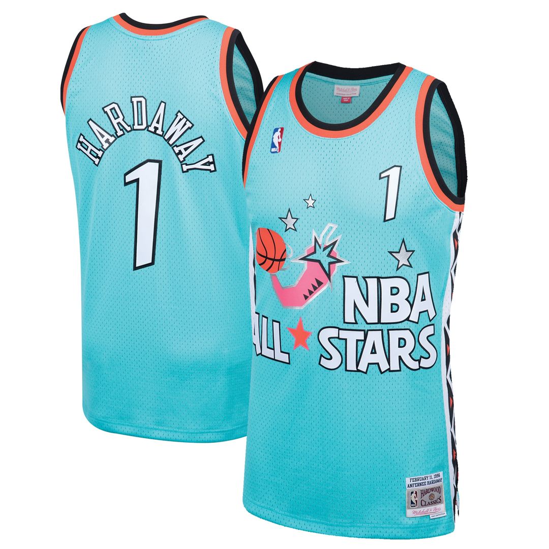 Penny Hardaway 1996 NBA All - Star Game Mitchell & Ness Hardwood Classics Swingman Jersey - Teal Team Jersey Sports Fan Apparel