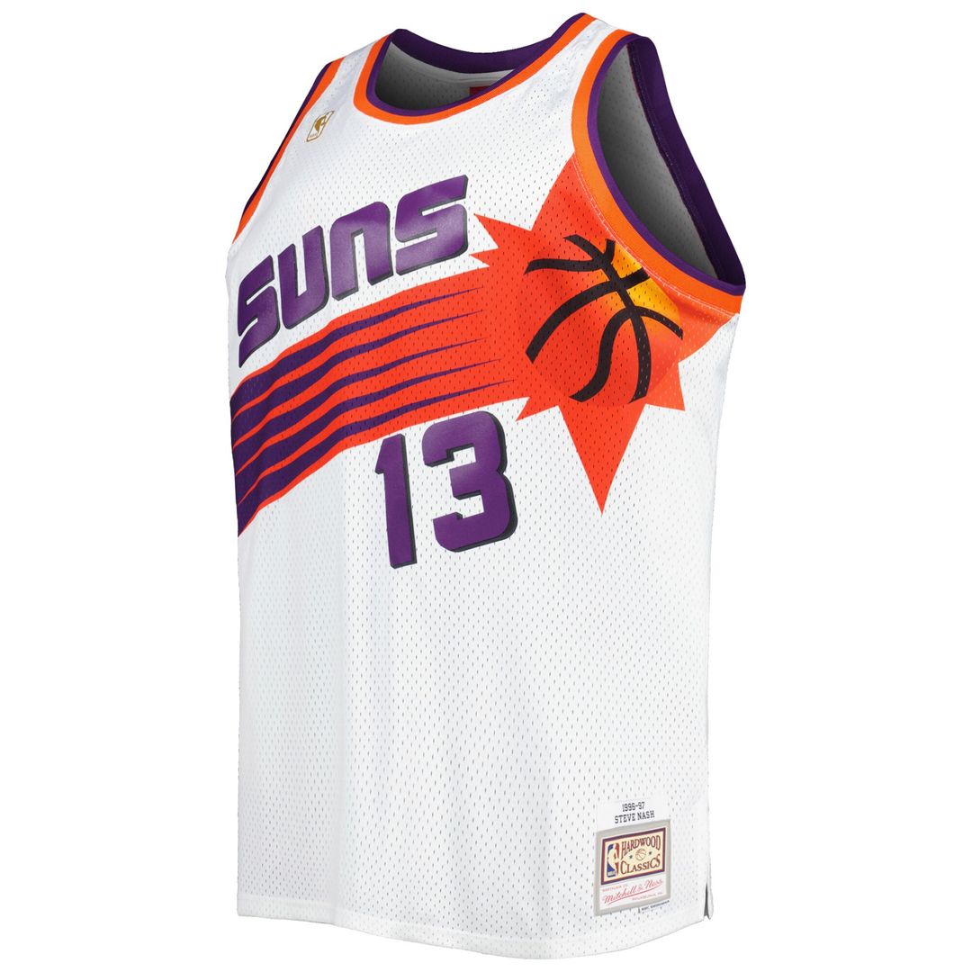 Phoenix Suns Steve Nash Mitchell & Ness Big & Tall Hardwood Classics 1996/97 Swingman Jersey - White Team Jersey Sports Fan Apparel