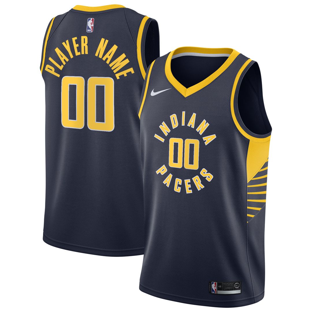 Indiana Pacers Nike 2020/21 Swingman Custom Jersey - Icon Edition - Navy Team Jersey Sports Fan Apparel