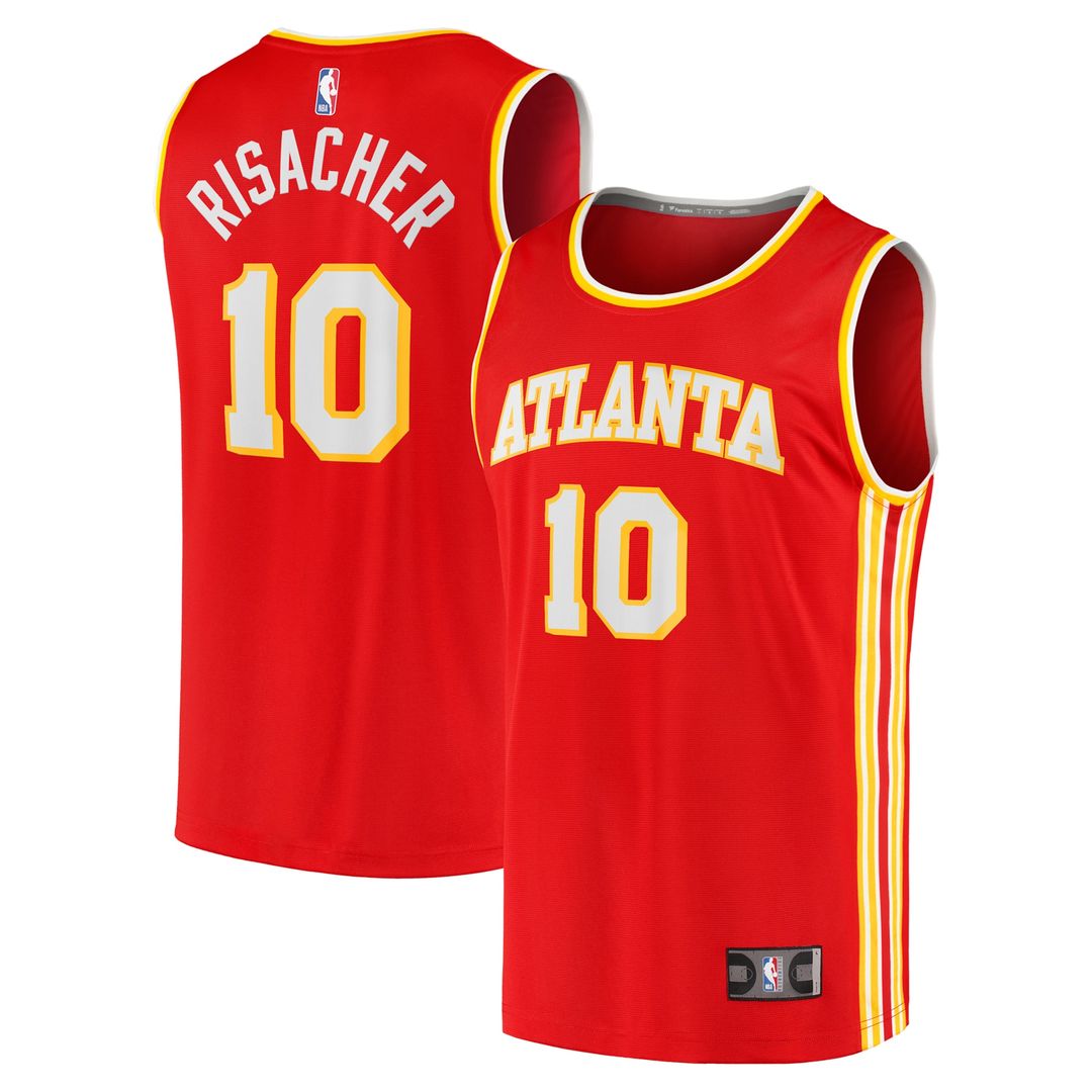 Atlanta Hawks Zaccharie Risacher Fanatics 2024 NBA Draft Fast Break Player Jersey - Icon Edition - Red Team Jersey Sports Fan Apparel