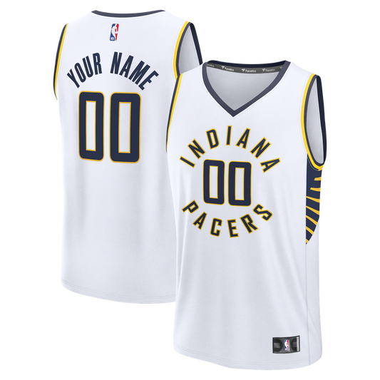 Indiana Pacers Fanatics Fast Break Custom Jersey - Icon Edition - White Team Jersey Sports Fan Apparel