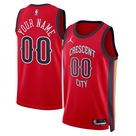 New Orleans Pelicans Jordan Brand Unisex Swingman Custom Jersey - Red - Statement Edition Team Jersey Sports Fan Apparel