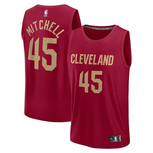 Cleveland Cavaliers Donovan Mitchell Fanatics Youth Fast Break Player Jersey - Icon Edition - Wine Team Jersey Sports Fan Apparel