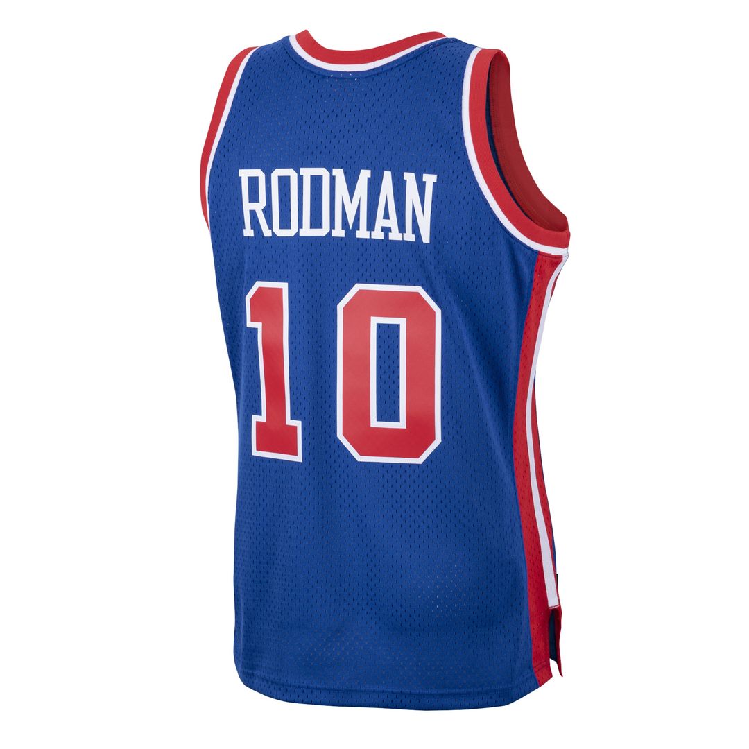 Detroit Pistons Dennis Rodman Mitchell & Ness 1988/89 Hardwood Classics Swingman Jersey - Royal Team Jersey Sports Fan Apparel