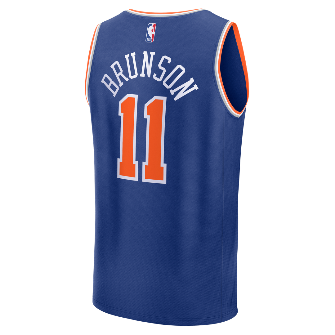 New York Knicks Jalen Brunson Fanatics Youth Fast Break Replica Player Jersey - Icon Edition - Blue Team Jersey Sports Fan Apparel