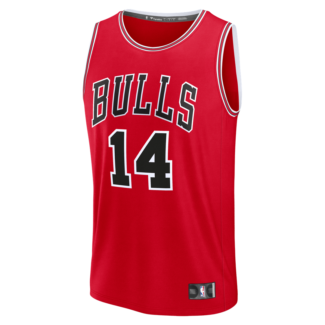 Chicago Bulls Matas Buzelis Fanatics Fast Break Replica Player Jersey - Icon Edition - Red Team Jersey Sports Fan Apparel