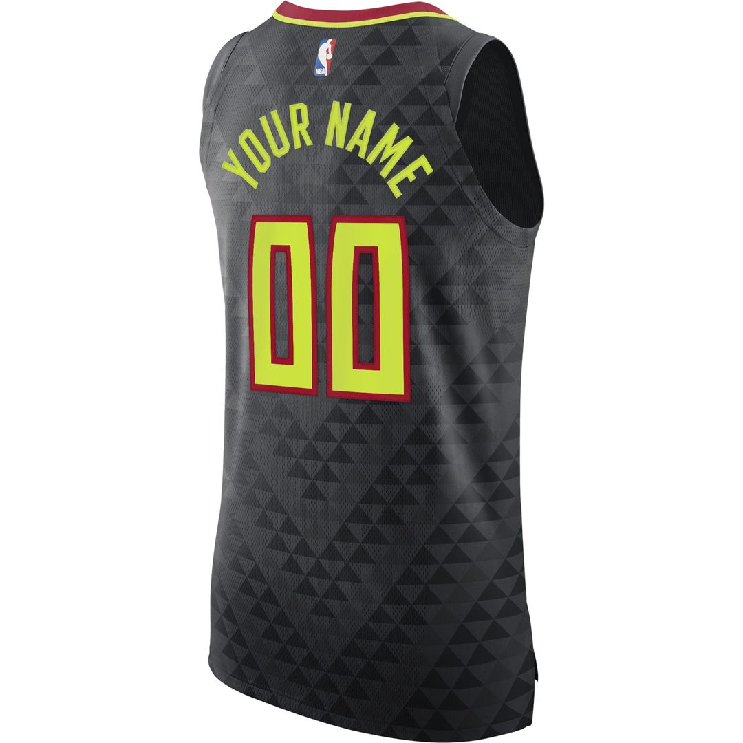 Atlanta Hawks Nike Authentic Custom Jersey Black - Icon Edition Team Jersey Sports Fan Apparel