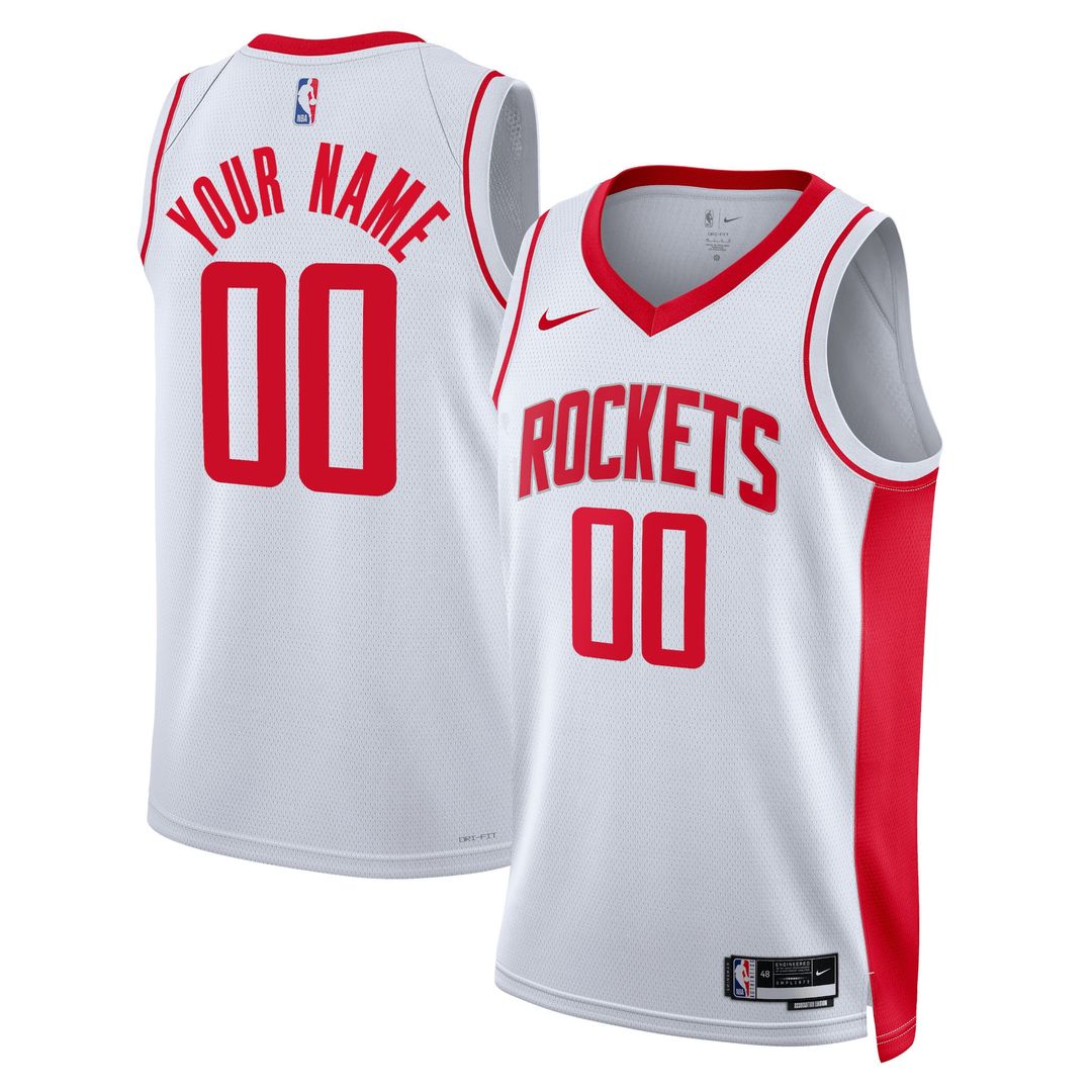 Houston Rockets Nike Unisex Swingman Custom Jersey White - Association Edition Team Jersey Sports Fan Apparel