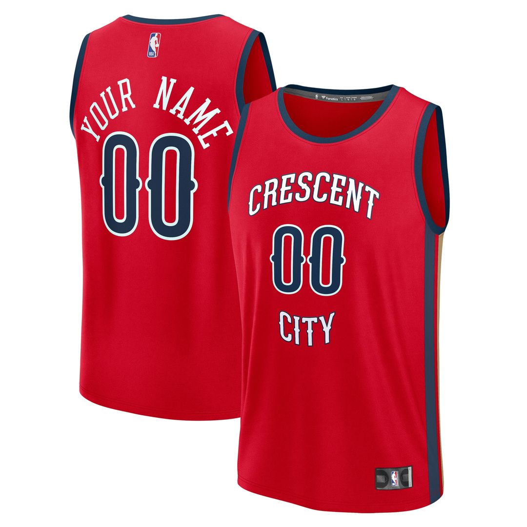 New Orleans Pelicans Fanatics Fast Break Custom Jersey - Icon Edition - Navy Team Jersey Sports Fan Apparel