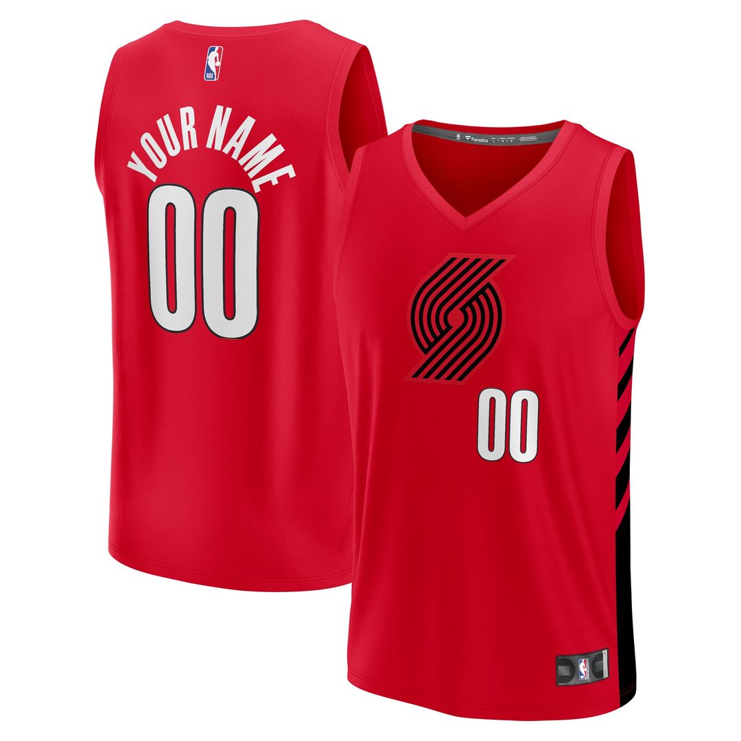 Portland Trail Blazers Fanatics Fast Break Custom Replica Jersey - Red - Statement Edition Team Jersey Sports Fan Apparel