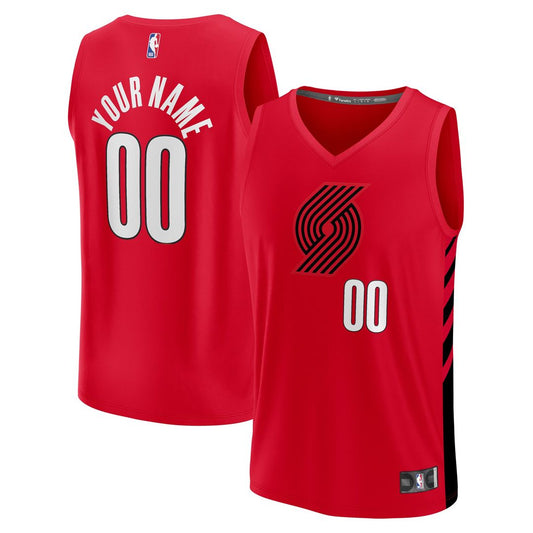 Portland Trail Blazers Fanatics Fast Break Custom Replica Jersey - Red - Statement Edition Team Jersey Sports Fan Apparel