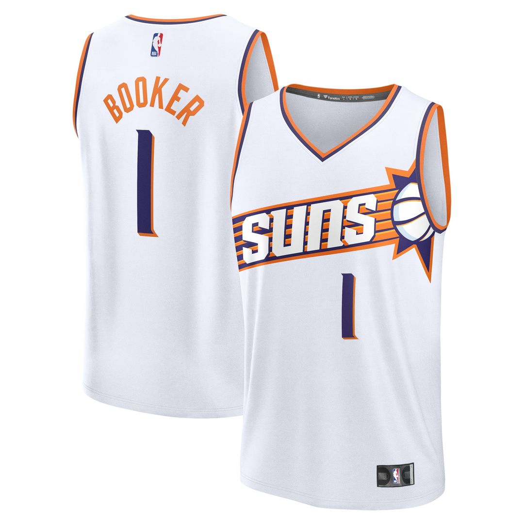 Phoenix Suns Devin Booker Fanatics Fast Break Replica Player Jersey - Association Edition - White Team Jersey Sports Fan Apparel