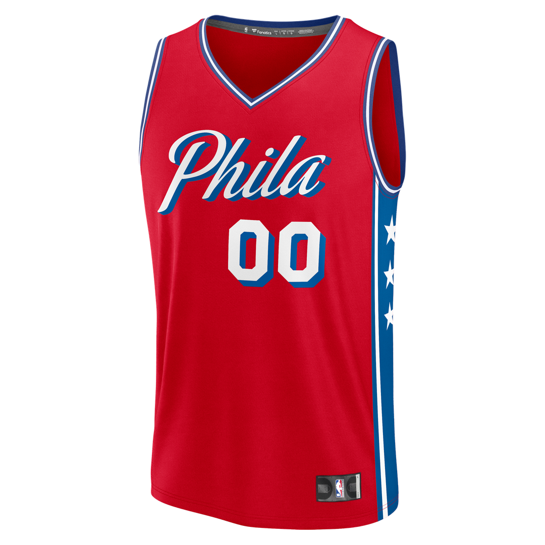 Philadelphia 76ers Fanatics Fast Break Custom Jersey - Icon Edition - Red Team Jersey Sports Fan Apparel