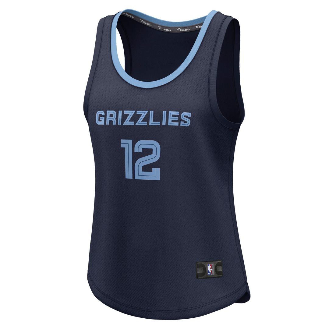 Memphis Grizzlies Ja Morant Fanatics Women's Fast Break Player Jersey - Icon Edition - Navy Team Jersey Sports Fan Apparel