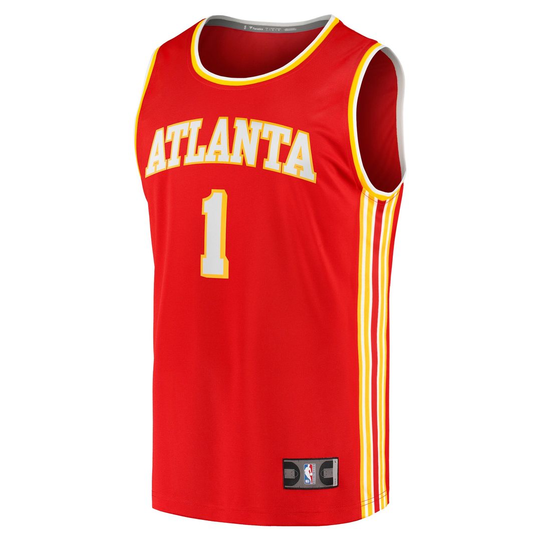 Atlanta Hawks Jalen Johnson Fanatics Fast Break Replica Jersey - Icon Edition - Red Team Jersey Sports Fan Apparel