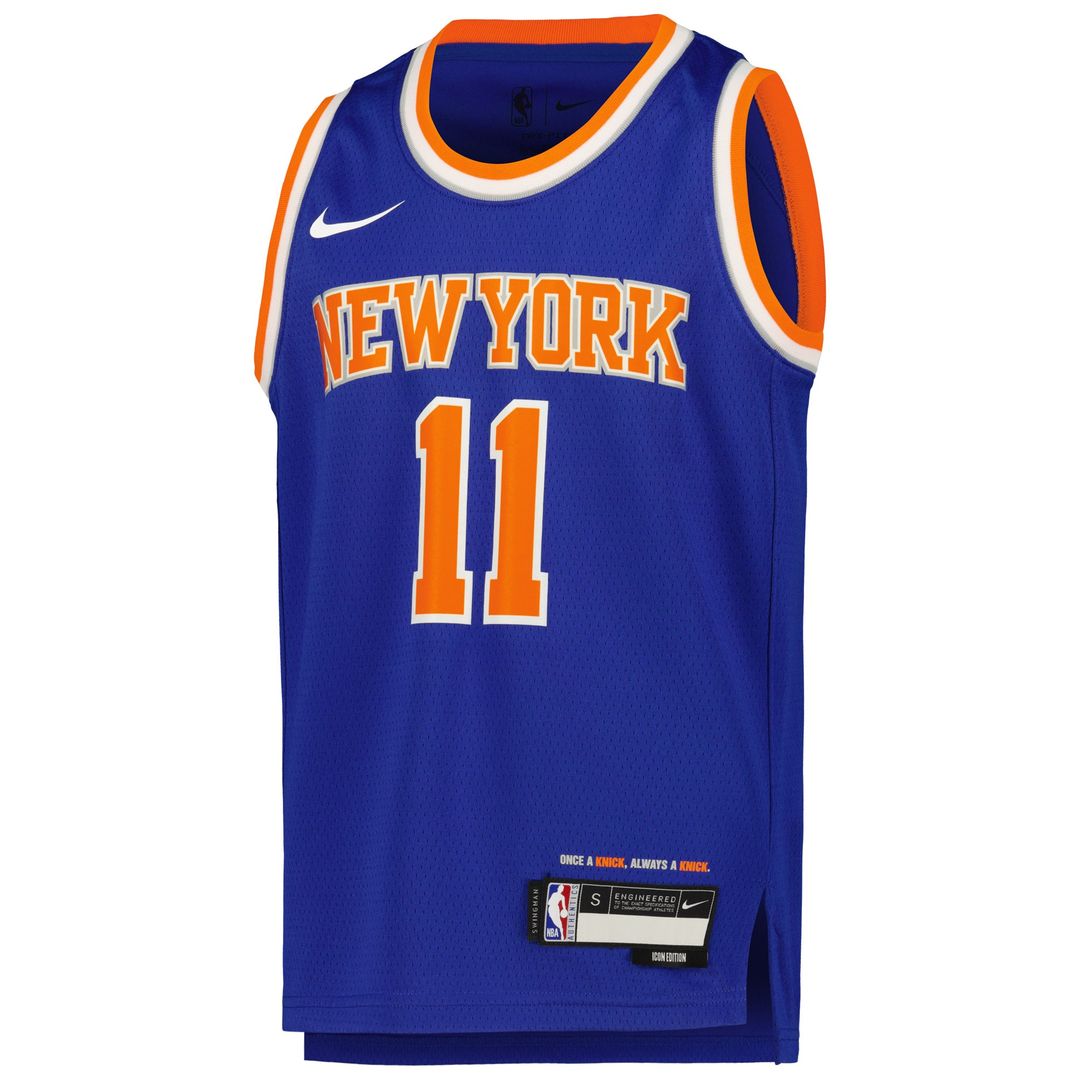 New York Knicks Jalen Brunson Nike Youth Swingman Jersey - Icon Edition - Blue Team Jersey Sports Fan Apparel
