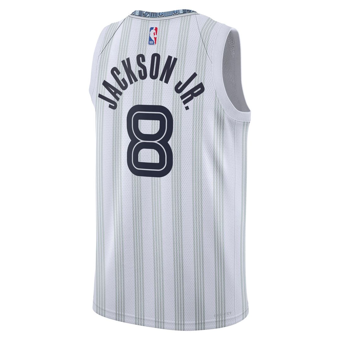 Memphis Grizzlies Jaren Jackson Jr. Nike Unisex 2025/26 Swingman Jersey - White - City Edition Team Jersey Sports Fan Apparel