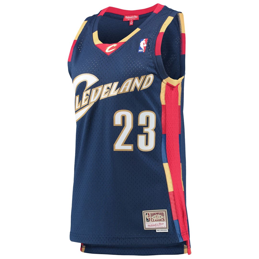 Cleveland Cavaliers LeBron James Mitchell & Ness Women's Hardwood Classics Swingman Jersey - Navy Team Jersey Sports Fan Apparel