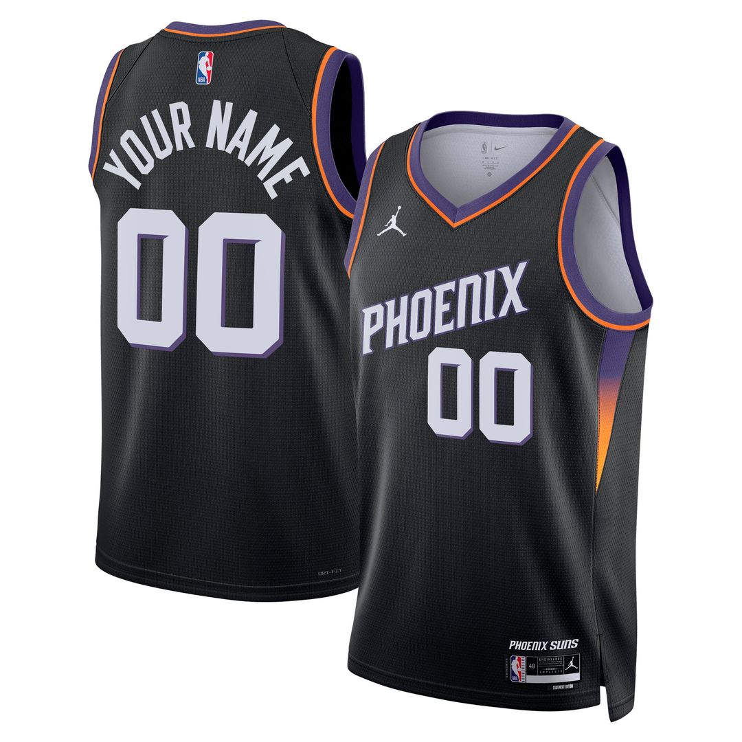 Phoenix Suns Jordan Brand Unisex Swingman Custom Jersey - Statement Edition - Black Team Jersey Sports Fan Apparel