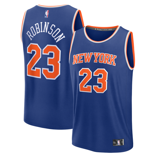 New York Knicks Mitchell Robinson Fanatics Youth Fast Break Replica Jersey - Blue - Icon Edition Team Jersey Sports Fan Apparel