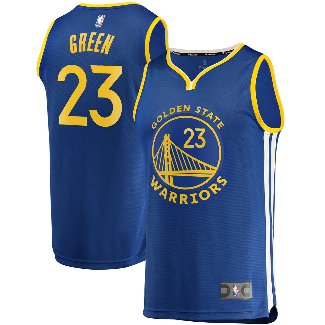 Golden State Warriors Draymond Green Fanatics Fast Break Replica Player Team Jersey - Icon Edition - Royal Team Jersey Sports Fan Apparel