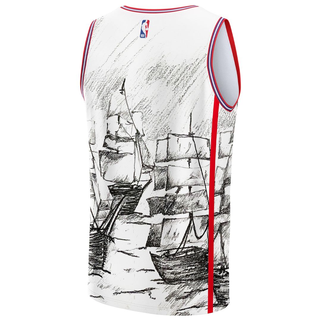 LA Clippers NBA & KidSuper Studios by Fanatics Unisex Hometown Jersey - Gray Team Jersey Sports Fan Apparel