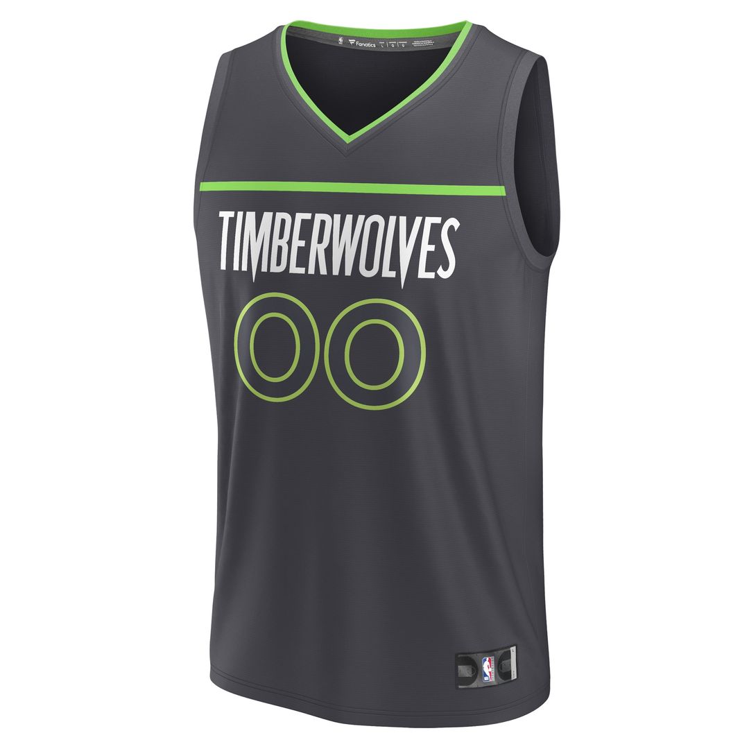 Minnesota Timberwolves Fanatics Youth Custom Fast Break Jersey - Statement Edition - Black Team Jersey Sports Fan Apparel