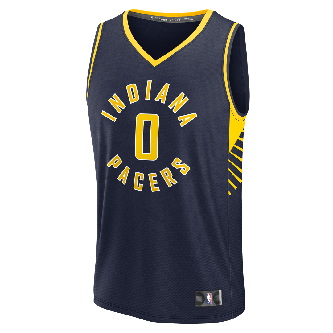 Indiana Pacers Tyrese Haliburton Fanatics Fast Break Replica Jersey - Navy - Icon Edition Team Jersey Sports Fan Apparel