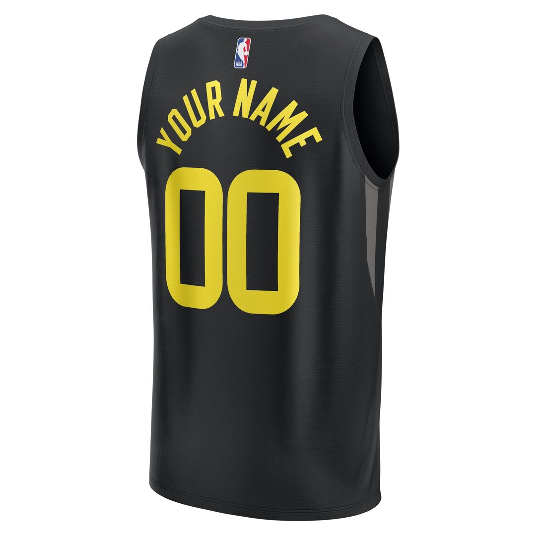 Utah Jazz Fanatics Youth Fast Break Replica Custom Jersey - Statement Edition - Black Team Jersey Sports Fan Apparel
