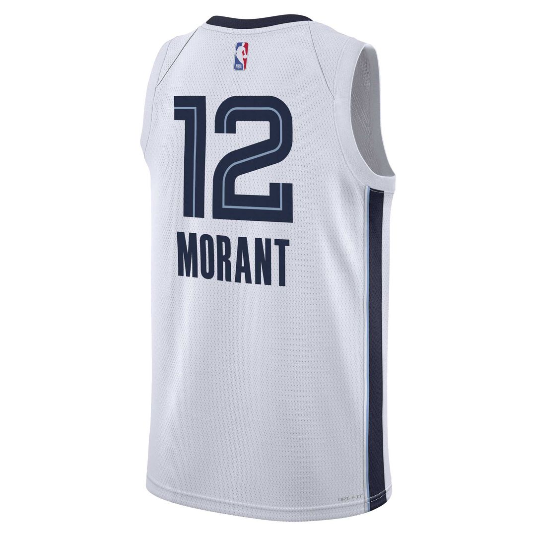 Memphis Grizzlies Ja Morant Nike Youth Swingman Jersey - Association Edition - White Team Jersey Sports Fan Apparel