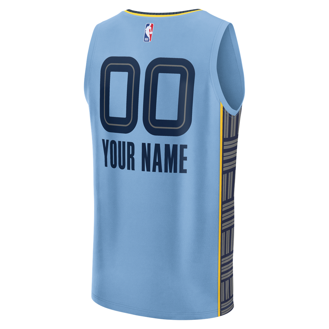 Memphis Grizzlies Fanatics Youth Fast Break Custom Jersey - Icon Edition - Navy Team Jersey Sports Fan Apparel
