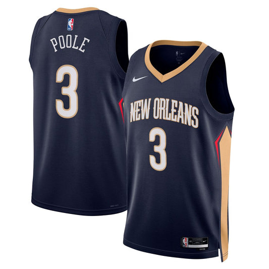 New Orleans Pelicans Jordan Poole Nike Unisex Swingman Jersey - Navy - Icon Edition Team Jersey Sports Fan Apparel