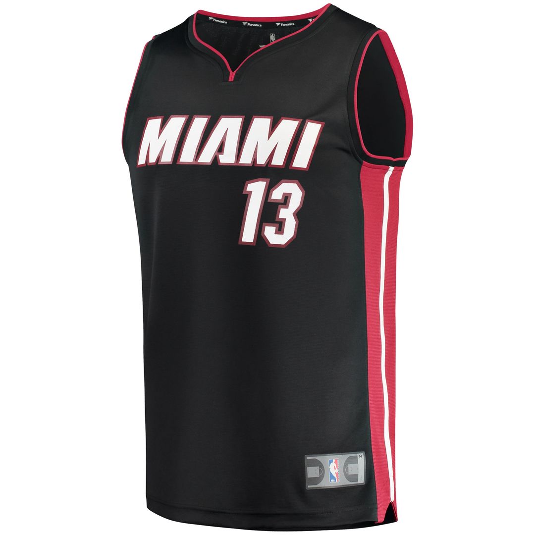 Miami Heat Bam Adebayo Fanatics Fast Break Replica Player Jersey - Icon Edition - Black Team Jersey Sports Fan Apparel