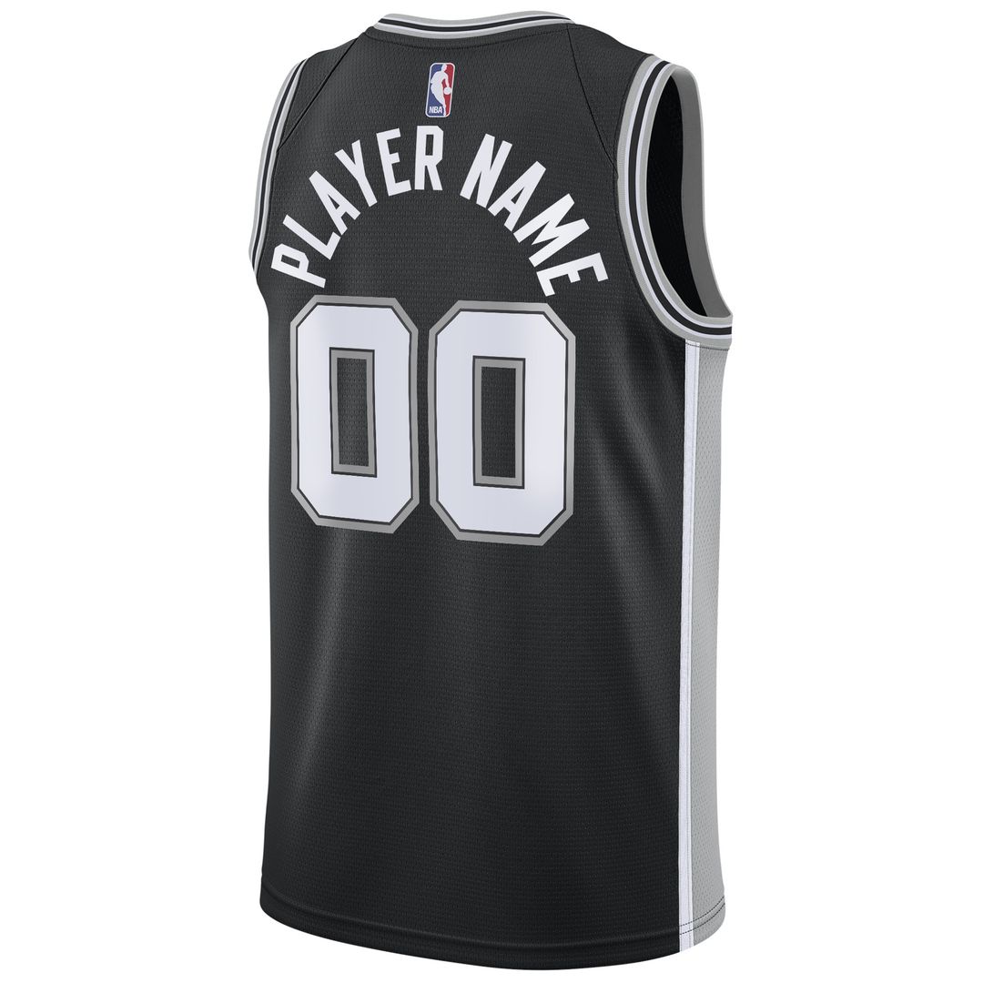 San Antonio Spurs Nike Swingman Custom Jersey Black - Icon Edition Team Jersey Sports Fan Apparel