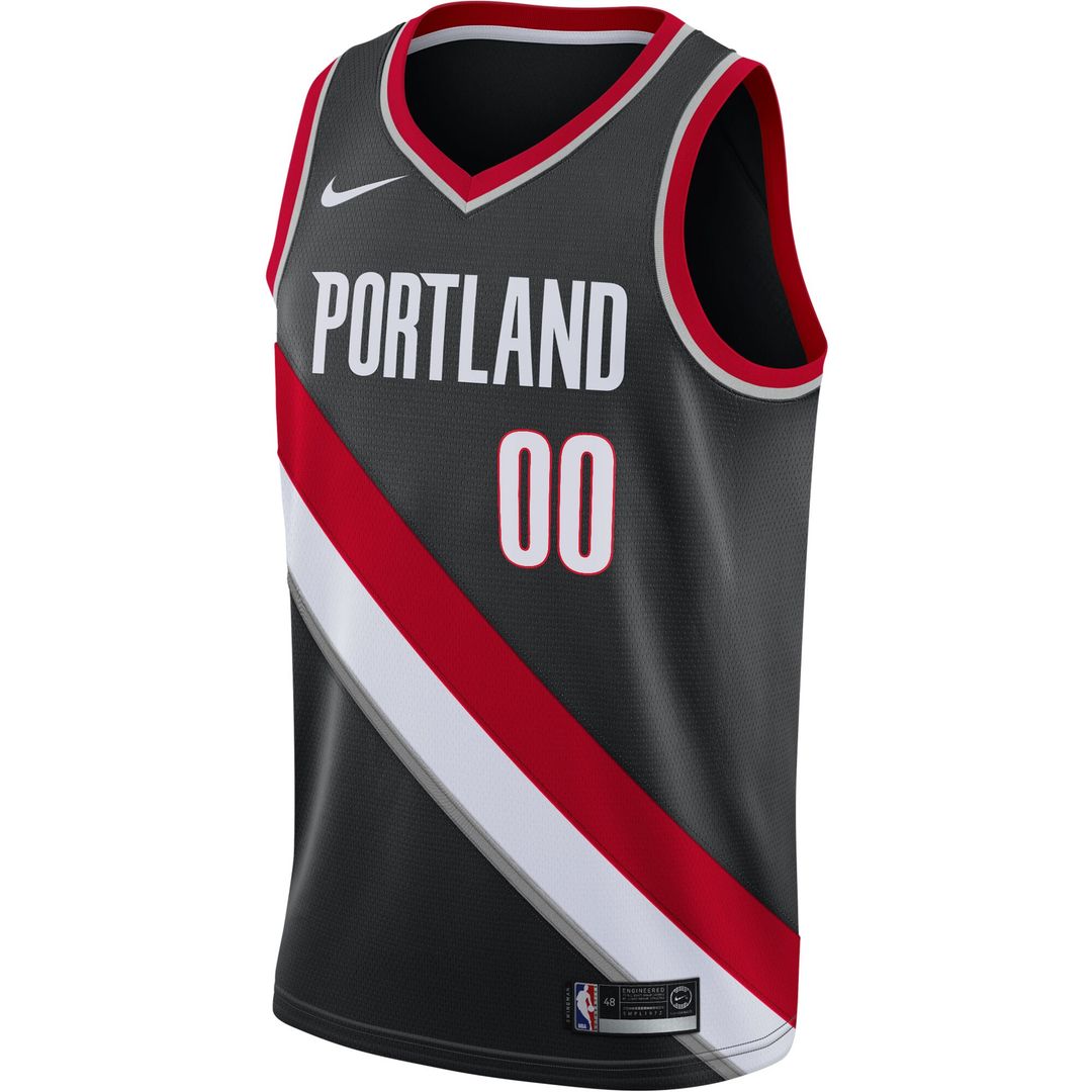 Portland Trail Blazers Nike 2020/21 Swingman Custom Jersey - Icon Edition - Black Team Jersey Sports Fan Apparel