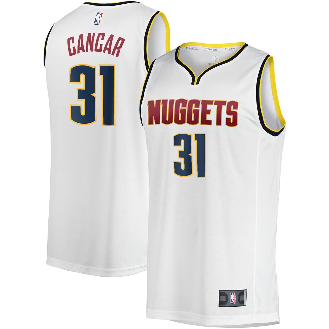 Denver Nuggets Vlatko Cancar Fanatics Fast Break Player Jersey - Association Edition - White Team Jersey Sports Fan Apparel